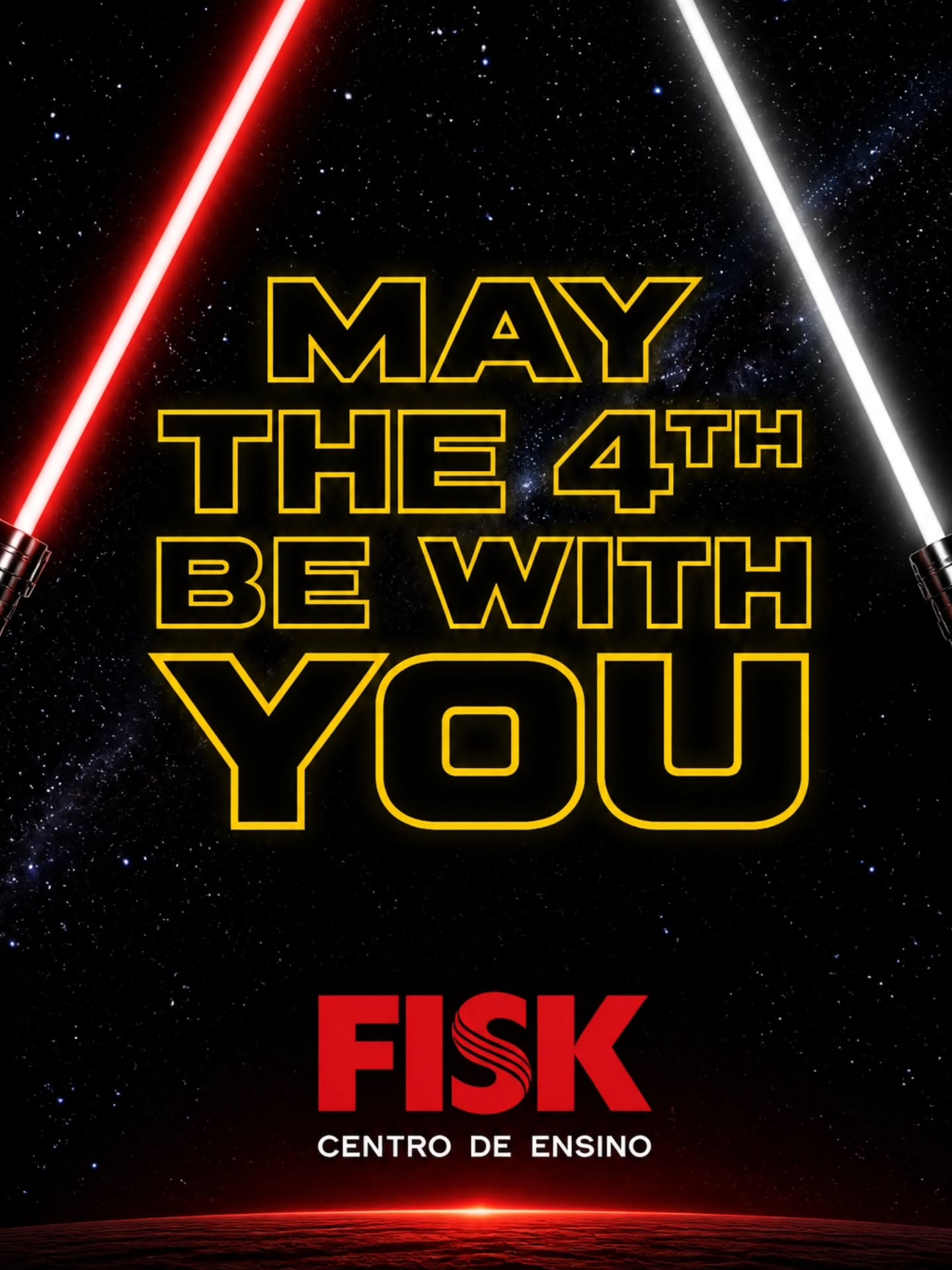 May the 4th be with you ✨

Mas deixa eu te perguntar uma coisa:

Você sobreviveria sem inglês em uma galáxia distante?

No cinema, pode até ser ficção.
Mas na vida real, o inglês é o que conecta você ao mundo.

🎯 Viagens
🎯 Estudos
🎯 Oportunidades...