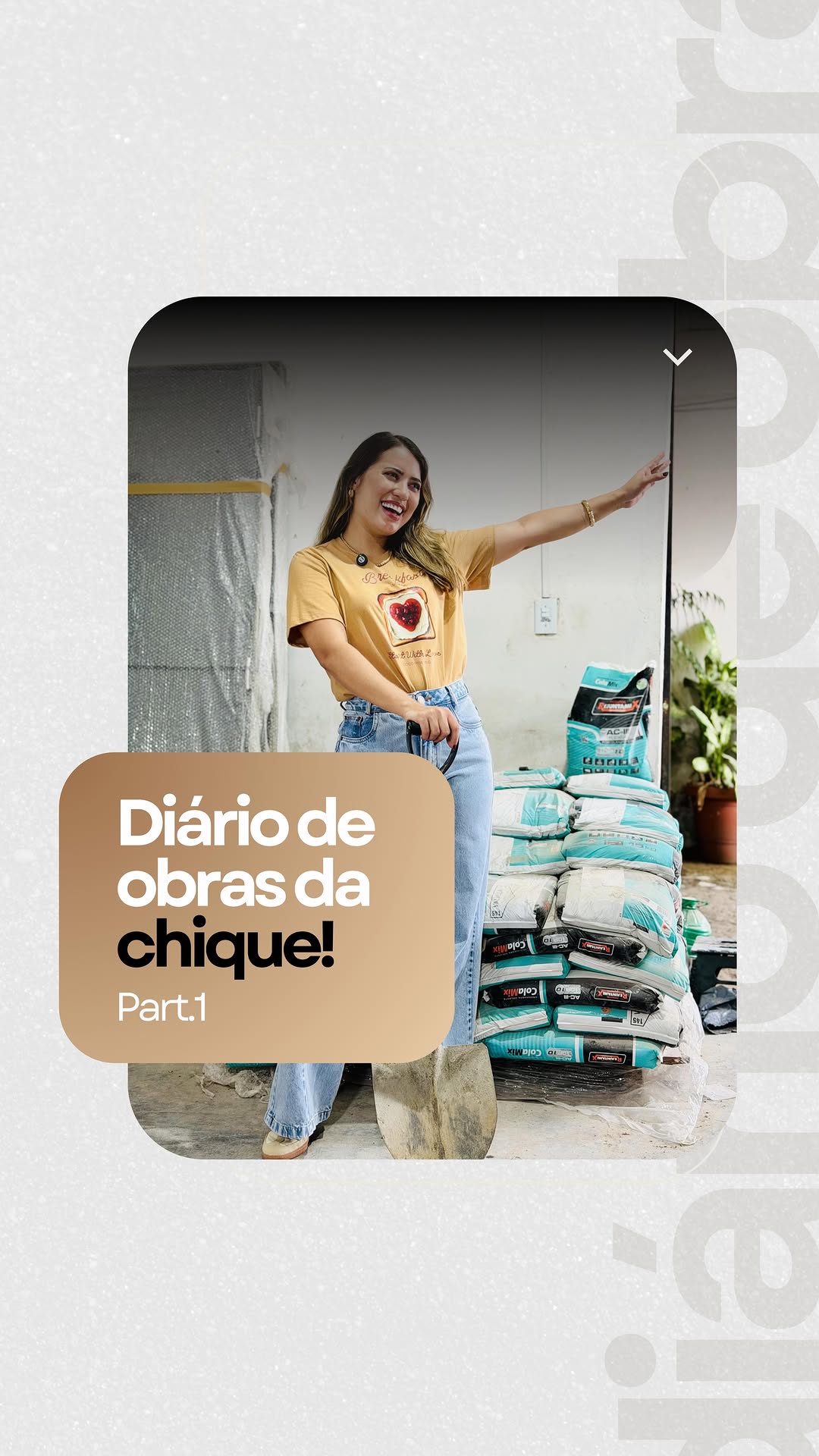 ✨🧱 Diário de Obras da Chique - Part.1 

Tudo começou de um jeito simples, mas cheio de propósito: uma ligação no dia do meu aniversário, c