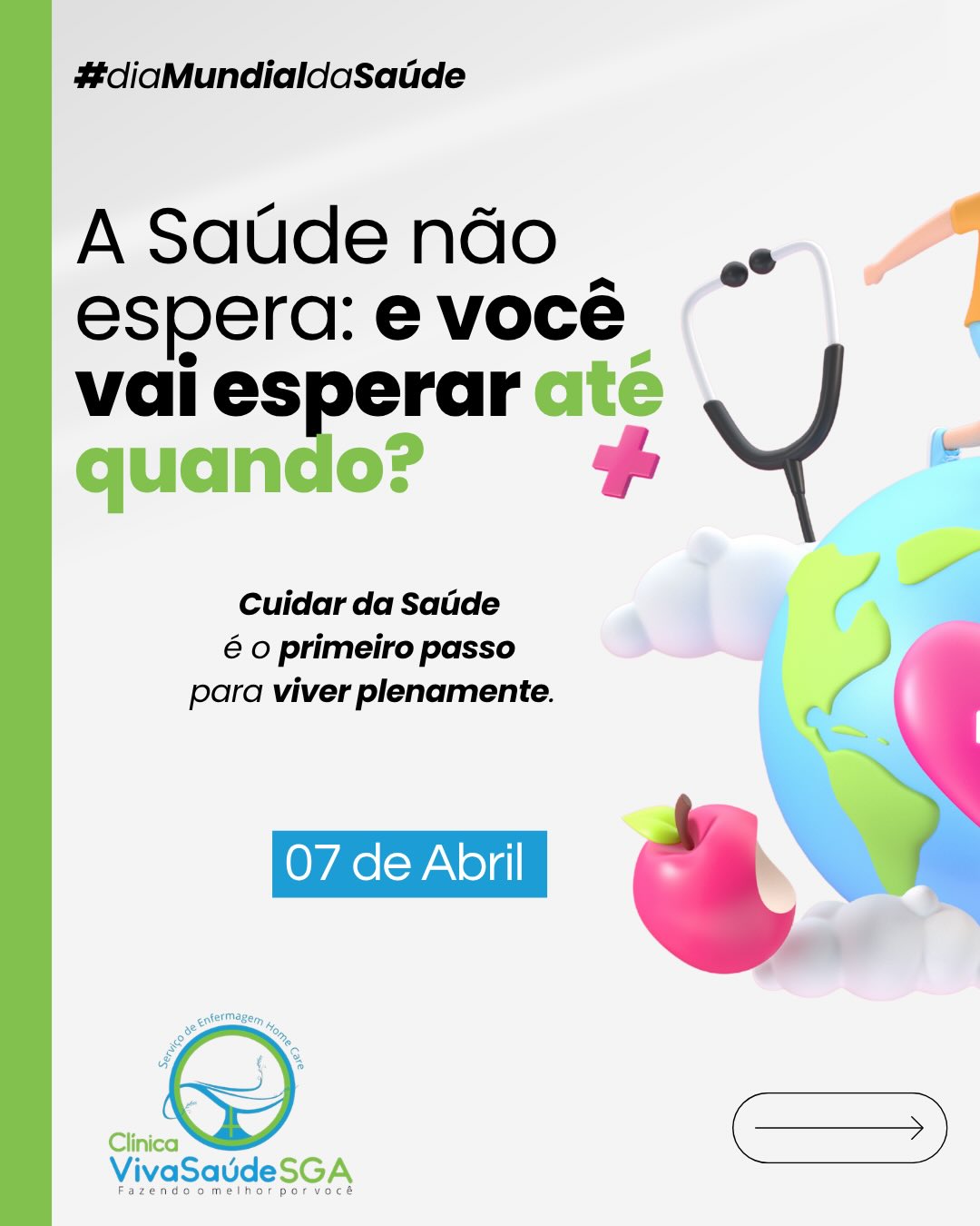 Hoje é o Dia da Saúde 💙

Mais do que nunca, é um lembrete importante: cuidar de você precisa ser prioridade. Na correria do dia a dia, muit